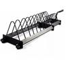 KQFCAZRE Barbell Plate Rack Carrello Porta Dischi Pesi Supporto Pesi Rastrelliera Palestra Telaio in Acciaio con Divisori, Porta Dischi Per Bilanciere Mobile