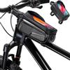 Mertmliy Borsa Impermeabile Da Telaio/manubrio Per Smartphone 4,7-6,8 Pollici Custodia Tubo Orizzontale Con Schermo Touch In TPU Per Mountain Bike, Bici Da Corsa Ed E-bike,Black-1L