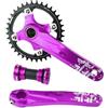 LongTing Guarnitura 170MM Corona for bicicletta guarnitura integrata cava 104 BCD | Manovella for pignone con corona a foro quadrato for bici MTB Narrow Wide