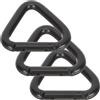 LABRIMP Moschettone in Lega di Alluminio Triangolare da Arrampicata 3 Pezzi Nero