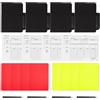 POPETPOP Set Cartellini Rosso e Giallo con Porta-cartellini PVC Nero