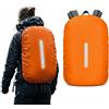 intellitoy Zaino parapioggia M 40-50L impermeabile con catarifrangente per scuola e bicicletta