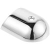 LIFKICH Tappo Terminale per Guida Barca in Acciaio Inox Argento | Compatibile Sistemi Pontoon, Dimensioni 5, 80x4, 80x2, 00cm, Profilo Lineare