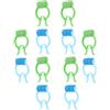 BESPORTBLE 12 Pezzi Clip per Naso da Nuoto per Esercizi Respiratori | Pom ed Eva, Blu e Verde, Design Antiscivolo, Sollevamento e Raddrizzamento del Naso