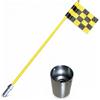 Gralara Asta da Golf Palo Bandiera Kit, Giallo, Nero, style to 8