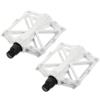 Luxshiny Pedali per Biciclette a Rotolamento, 1 Paio, Lega di Alluminio Bianco