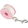 Sharplace da Sub con Clip a Doppia estremità 30M/100ft a Dito per Immersioni Tecniche subacquee, Pesca Subacquea e speleologia, Rosa