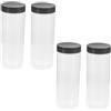BESPORTBLE 4 Pezzi Contenitore per Palline da Golf, Cilindro Trasparente in Pvc, 3 Palline, Chiusura Sicura, Stabile e Salvaspazio, per Trasporto in Auto