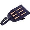 Alipis Porta Tee da Golf in Pu e Legno con Custodia Compatta e Cinturino Regolabile, Organizer per Accessori da Golf con Deposito per Tee da 83mm, per Viaggi e Partite Quotidiane