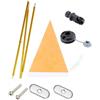 Ronyme Supporto Bandiera Portatile Kit Bandiera Kayak Asta Bandiera Segnalazione Nautica Asta Multisezione Leggera Montaggio Stabile con Rondelle Adatto per, 橘色