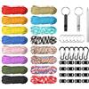 You&Lemon 16 pezzi corda Paracord 550 corda di paracord multicolore per paracadute con fibbie, chiusura a incastro per fai da te