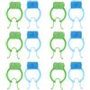 OSOLADY 12 Pezzi Clip Nasale per Nuoto, Pom Eva, per Allenamento | Blu e Verde, Design Antiscivolo, Texture Confortevole, Uso Durante Pasti e Tv