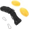 Ipetboom Corda di Traino Marina 2 in 1 con Gancio in Acciaio Inox | Leash con Sfera Galleggiante, in Nylon, per Boe e Pagaia, Uso Nautico e Attività Marine
