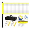 LYUCAYHQ Set da Pali da Pallavolo/Badminton con Linee di Delimitazione, Rete e Pali