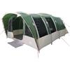 KTHLBRH Tenda Familiare 8 Posti Verde Impermeabile | Poliestere 185T PU, 3 Camere, 7 Finestre, 430x314 cm, Con Custodia