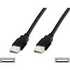 Digitus USB 2.0 A, 1m cavo USB USB A Nero