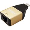 ROLINE 12.02.1111 Kabeladapter USB Type C RJ-45 Schwarz - Gold (12.02.1111)