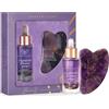 bez marki CRYSTALLOVE Set di ametista cristallizzata: siero viso all'ametista e pietra di massaggio Gua-Sha