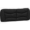 vidaXL Cuscino per testiera nero 140 cm in Pelle finta