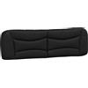 vidaXL Cuscino per testiera nero 180 cm in Pelle finta