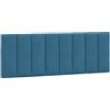 vidaXL Cuscino per testiera blu 140 cm in velluto