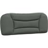 vidaXL Cuscino per testiera grigio scuro 100 cm in tessuto