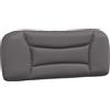 vidaXL Cuscino per testiera grigio 100 cm in Pelle finta