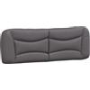 vidaXL Cuscino per testiera grigio 160 cm in ecopelle