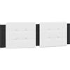 vidaXL Cuscino testiera "Zadar" Bianco e nero 160 cm Pelle finta