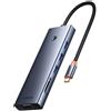 Baseus HUB Baseus UltraJoy Type-C con 10 porte HDMI, VGA, 3xUSB 3.0, PD, RJ45, SD/TF, 3,5 mm Grigio