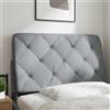 vidaXL Cuscino per testiera grigio chiaro 90 cm in tessuto