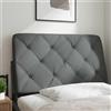 vidaXL Cuscino per testiera grigio scuro 90 cm in tessuto