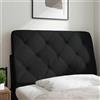 vidaXL Cuscino per testiera nero 90 cm in tessuto
