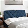 vidaXL Cuscino per testiera blu 140 cm in tessuto