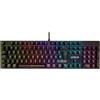 Spyco Challenge KE-111 Tastiera Gaming Meccanica, Layout Italiano, Switch Marroni, Retroilluminazione LED, Anti-Ghosting 25 Tasti, USB, 104 Tasti