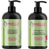 Mielle Organics Shampoo e balsamo rinforzanti Mielle alla rosmarina e menta, flacone da 355 ml ciascuno