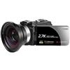 CCZRD 2.7K Videocamera Digitale For Uso Domestico Zoom 16X 30MP Vlogging Webcam 3.0 Ruota Touch Screen Cattura Facilmente Momenti Meravigliosi(With Lens)