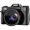 CCZRD Fotocamera digitale 4K da 48 MP for vlogging 60FPS Messa a fuoco automatica Videocamera con zoom 16X di registrazione Cattura Facilmente Momenti Meravigliosi(NoWideanglelens WIFI)