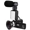 CCZRD Videocamera Digitale 4K UHD For Vlog 18X WIFI For Streaming Live HDMI Ruota Registratore LCD Touch Screen 48MP Cattura Facilmente Momenti Meravigliosi(No SD Card,Lens MIC Light)
