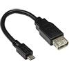 Good Connections® Cavo adattatore USB 2.0 OTG (On-the-go) per smartphone, tablet e fotocamere, connettore Micro B a femmina A, standard USB 2.0, velocità di trasferimento dati fino a 480 Mbit/s, nero, 0,1 m