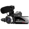 CCZRD Videocamera For Esterni For Visione Notturna Digitale WIFI 2.7K For Registratore Vlog For Foto Webcam Portatile A Infrarossi For Blogger Cattura Facilmente Momenti Meravigliosi(32G SD Card,Set 3)