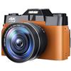 CCZRD Macro Lens 4K Digital Camera Flip Screen Selfie Camcorder 48MP Vlog WIFI Webcam Videoregistratore Vintage 16X Grandangolare Cattura Facilmente Momenti Meravigliosi(NO SD Card,With Lens Filter-03)
