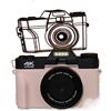 CCZRD Fotocamera digitale Vlogging Videocamera WIFI Webcam Grandangolo Zoom 16X 48MP Fotografia Schermo ribaltabile Cattura Facilmente Momenti Meravigliosi(Standard,Only Pink Camera)