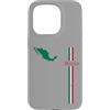 MASH MOSH Custodia per iPhone 15 Pro Bandiera e mappa del Messico, grafica minimalista dell'orgoglio del Messico