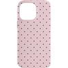 Classic Polka Dot Pattern Vintage Design Custodia per iPhone 14 Pro Max Estetica carina a pois rosa chiaro e blu navy