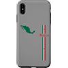 MASH MOSH Custodia per iPhone XS Max Bandiera e mappa del Messico, grafica minimalista dell'orgoglio del Messico