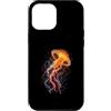 Jelly Fish Designs Custodia per iPhone 12 Pro Max Fiamma Medusa Vita Oceano Biologia Marina Fauna Selvatica Arte