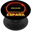 Total Eclipse Spain 2026 Eclissi totale Spagna 2026 Valladolid Eclissi solare 12 agosto PopSockets PopGrip Adesivo