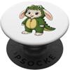 Rabbit In Crocodile Costume Kawaii Desig Kawaii Coniglio In Coccodrillo Costume per Ragazze bambini Coccodr PopSockets PopGrip Adesivo
