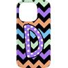 Violet Dot Letterworks Co. Custodia per iPhone 14 Pro Lettera D con monogramma iniziale a pois lavanda